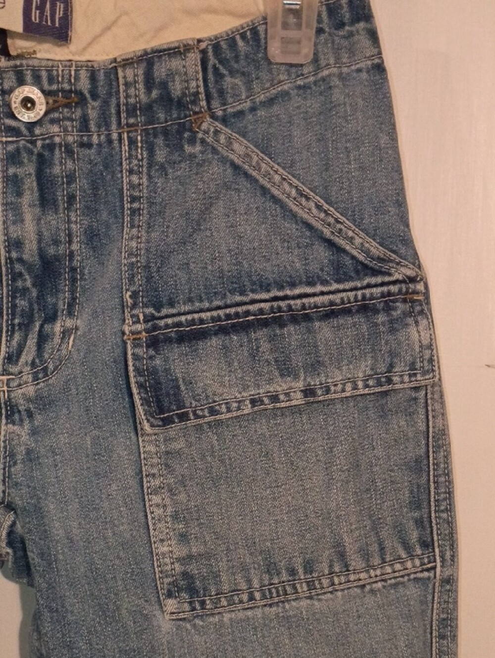 GAP Light Blue Flare Jeans with Utility Pockets 90s Denim - Picture 4 of 9